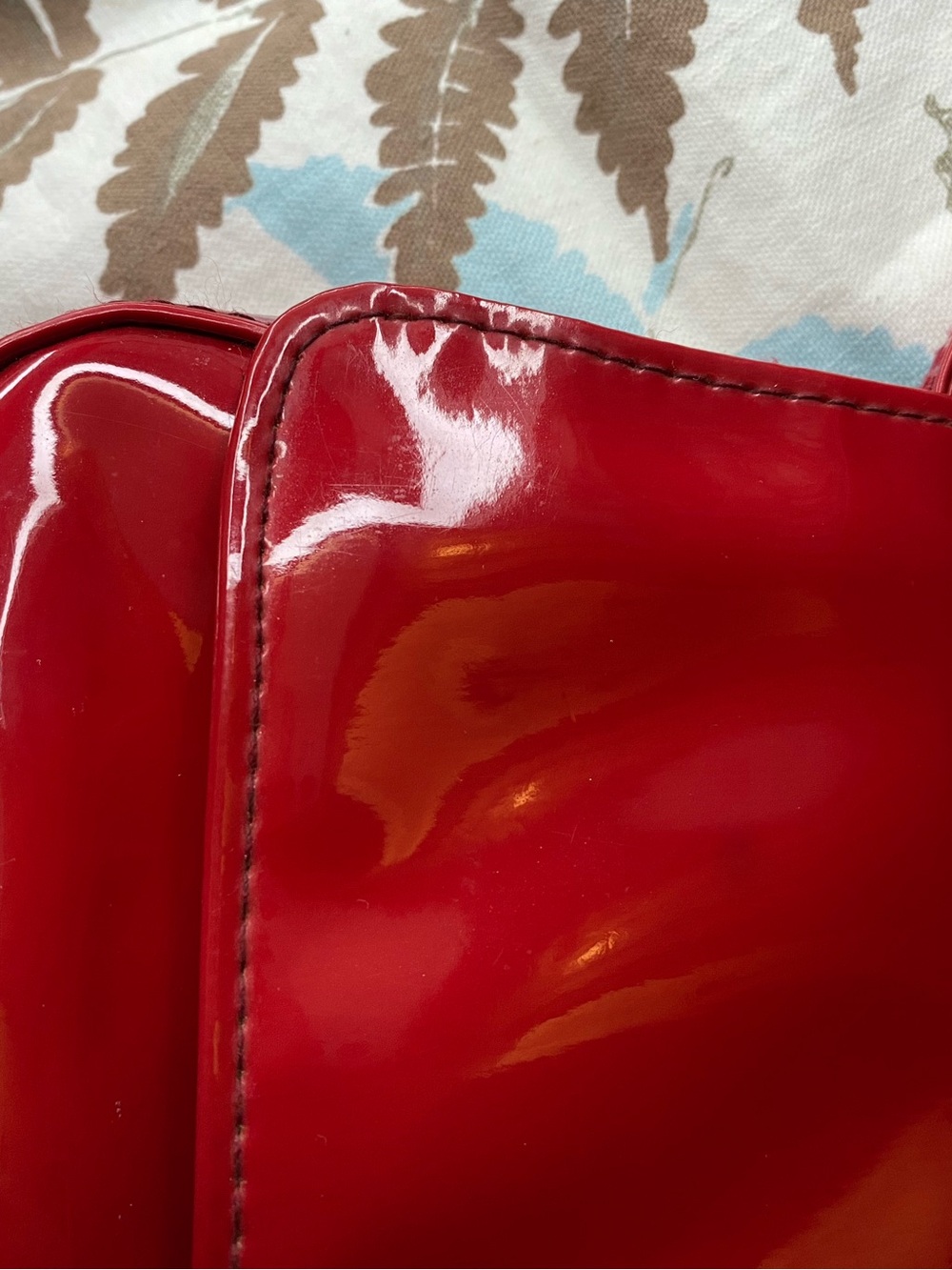 Vintage Y2K Spring red pleather shoulder/ clutch bag with polka dots❤️ - Picture 14 of 15